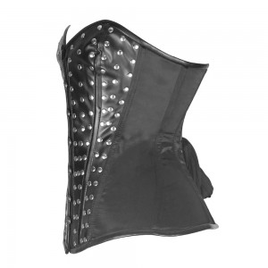 Women Real Leather Corset Overbust Handmade Black Genuine Leather Corset, Heavy Duty Steel Boned Waist Gothic Luxury and Stylish