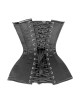 Women Real Leather Corset Overbust Handmade Black Genuine Leather Corset, Heavy Duty Steel Boned Waist Gothic Luxury and Stylish