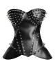 Women Real Leather Corset Overbust Handmade Black Genuine Leather Corset, Heavy Duty Steel Boned Waist Gothic Luxury and Stylish