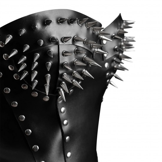 Women Real Leather Corset Overbust Handmade Black Genuine Leather Corset, Heavy Duty Steel Boned Waist Gothic Luxury and Stylish