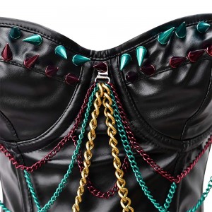 Women Real Leather Corset Overbust Handmade Black Genuine Leather Corset, Heavy Duty Steel Boned Waist Gothic Luxury and Stylish