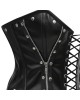 Women Real Leather Corset Overbust Handmade Black Genuine Leather Corset, Heavy Duty Steel Boned Waist Gothic Luxury and Stylish