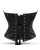 Women Real Leather Corset Overbust Handmade Black Genuine Leather Corset, Heavy Duty Steel Boned Waist Gothic Luxury and Stylish