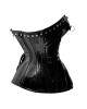 Women Real Leather Corset Overbust Handmade Black Genuine Leather Corset, Heavy Duty Steel Boned Waist Gothic Luxury and Stylish