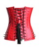 Women Real Leather Corset Overbust Handmade Red Genuine Leather Corset, Heavy Duty Steel Boned Waist Gothic Luxury and Stylish