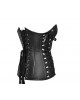 Women Real Leather Corset Overbust Handmade Black Genuine Leather Corset, Heavy Duty Steel Boned Waist Gothic Luxury and Stylish