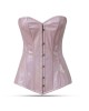 Women Real Leather Corset Overbust Handmade Light Pink Genuine Leather Corset, Heavy Duty Steel Boned Waist Gothic Luxury and Stylish