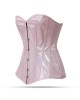 Women Real Leather Corset Overbust Handmade Light Pink Genuine Leather Corset, Heavy Duty Steel Boned Waist Gothic Luxury and Stylish
