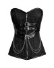 Women Real Leather Corset Overbust Handmade Black Genuine Leather Corset, Heavy Duty Steel Boned Waist Gothic Luxury and Stylish