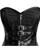 Women Real Leather Corset Overbust Handmade Black Genuine Leather Corset, Heavy Duty Steel Boned Waist Gothic Luxury and Stylish