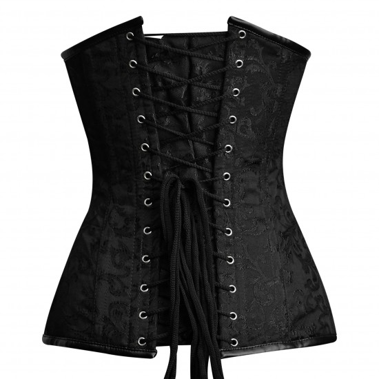Women Real Leather Corset Overbust Handmade Black Genuine Leather Corset, Heavy Duty Steel Boned Waist Gothic Luxury and Stylish