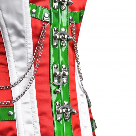 Women Real Leather Corset Overbust Handmade Red Genuine Leather Corset, Heavy Duty Steel Boned Waist Gothic Luxury and Stylish