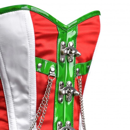 Women Real Leather Corset Overbust Handmade Red Genuine Leather Corset, Heavy Duty Steel Boned Waist Gothic Luxury and Stylish