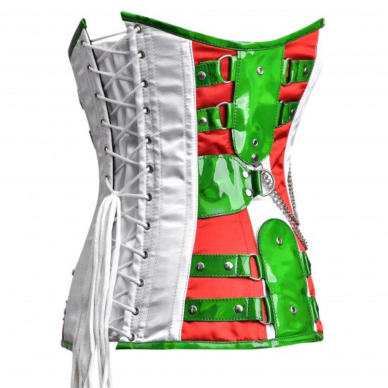 Women Real Leather Corset Overbust Handmade Red Genuine Leather Corset, Heavy Duty Steel Boned Waist Gothic Luxury and Stylish