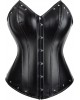 Women Real Leather Corset Overbust Handmade Black Genuine Leather Corset, Heavy Duty Steel Boned Waist Gothic Luxury and Stylish