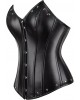 Women Real Leather Corset Overbust Handmade Black Genuine Leather Corset, Heavy Duty Steel Boned Waist Gothic Luxury and Stylish
