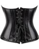 Women Real Leather Corset Overbust Handmade Black Genuine Leather Corset, Heavy Duty Steel Boned Waist Gothic Luxury and Stylish