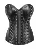 Women Real Leather Corset Overbust Handmade Black Genuine Leather Corset, Heavy Duty Steel Boned Waist Gothic Luxury and Stylish