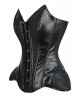 Women Real Leather Corset Overbust Handmade Black Genuine Leather Corset, Heavy Duty Steel Boned Waist Gothic Luxury and Stylish