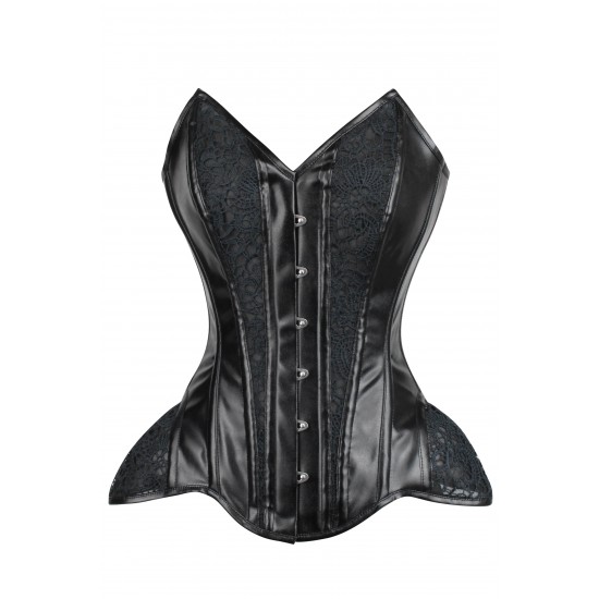 Women Real Leather Corset Overbust Handmade Black Genuine Leather Corset, Heavy Duty Steel Boned Waist Gothic Luxury and Stylish