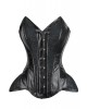 Women Real Leather Corset Overbust Handmade Black Genuine Leather Corset, Heavy Duty Steel Boned Waist Gothic Luxury and Stylish