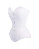 Women Real Leather Corset Overbust Handmade White Genuine Leather Corset, Heavy Duty Steel Boned Waist Gothic Luxury and Stylish