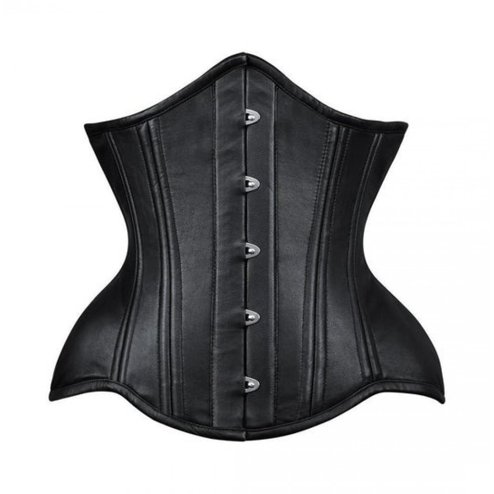 Women Real Leather Corset Overbust Handmade Black Genuine Leather Corset, Heavy Duty Steel Boned Waist Gothic Luxury and Stylish