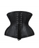 Women Real Leather Corset Overbust Handmade Black Genuine Leather Corset, Heavy Duty Steel Boned Waist Gothic Luxury and Stylish