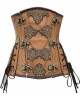 Women Real Leather Corset Overbust Handmade Brown Genuine Leather Corset, Heavy Duty Steel Boned Waist Gothic Luxury and Stylish
