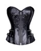 Women Real Leather Corset Overbust Handmade Black Genuine Leather Corset, Heavy Duty Steel Boned Waist Gothic Luxury and Stylish