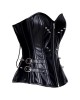 Women Real Leather Corset Overbust Handmade Black Genuine Leather Corset, Heavy Duty Steel Boned Waist Gothic Luxury and Stylish