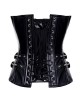 Women Real Leather Corset Overbust Handmade Black Genuine Leather Corset, Heavy Duty Steel Boned Waist Gothic Luxury and Stylish