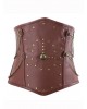 Women Real Leather Corset Overbust Handmade Dark Brown Genuine Leather Corset, Heavy Duty Steel Boned Waist Gothic Luxury and Stylish