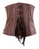 Women Real Leather Corset Overbust Handmade Dark Brown Genuine Leather Corset, Heavy Duty Steel Boned Waist Gothic Luxury and Stylish