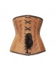 Women Real Leather Corset Overbust Handmade Brown Genuine Leather Corset, Heavy Duty Steel Boned Waist Gothic Luxury and Stylish