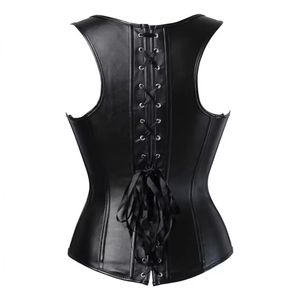Women Real Leather Corset Overbust Handmade Black Genuine Leather Corset, Heavy Duty Steel Boned Waist Gothic Luxury and Stylish