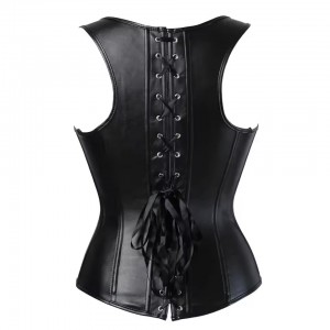 Women Real Leather Corset Overbust Handmade Black Genuine Leather Corset, Heavy Duty Steel Boned Waist Gothic Luxury and Stylish