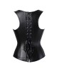Women Real Leather Corset Overbust Handmade Black Genuine Leather Corset, Heavy Duty Steel Boned Waist Gothic Luxury and Stylish