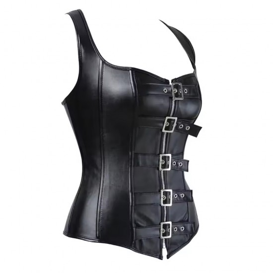 Women Real Leather Corset Overbust Handmade Black Genuine Leather Corset, Heavy Duty Steel Boned Waist Gothic Luxury and Stylish