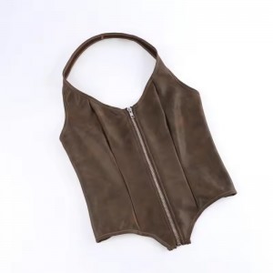 Women Real Leather Corset Overbust Handmade Brown Genuine Leather Corset, Heavy Duty Steel Boned Waist Gothic Luxury and Stylish