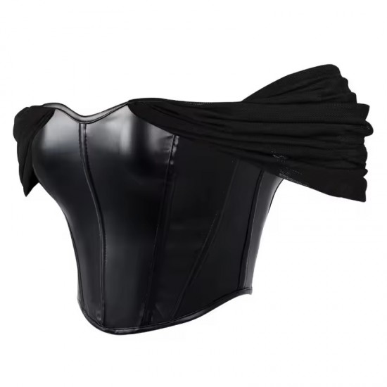 Women Real Leather Corset Overbust Handmade Black Genuine Leather Corset, Heavy Duty Steel Boned Waist Gothic Luxury and Stylish