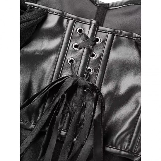 Women Real Leather Corset Overbust Handmade Black Genuine Leather Corset, Heavy Duty Steel Boned Waist Gothic Luxury and Stylish