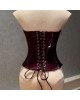 Women Real Leather Corset Overbust Handmade Maroon Genuine Leather Corset, Heavy Duty Steel Boned Waist Gothic Luxury and Stylish