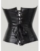 Women Real Leather Corset Overbust Handmade Black Genuine Leather Corset, Heavy Duty Steel Boned Waist Gothic Luxury and Stylish