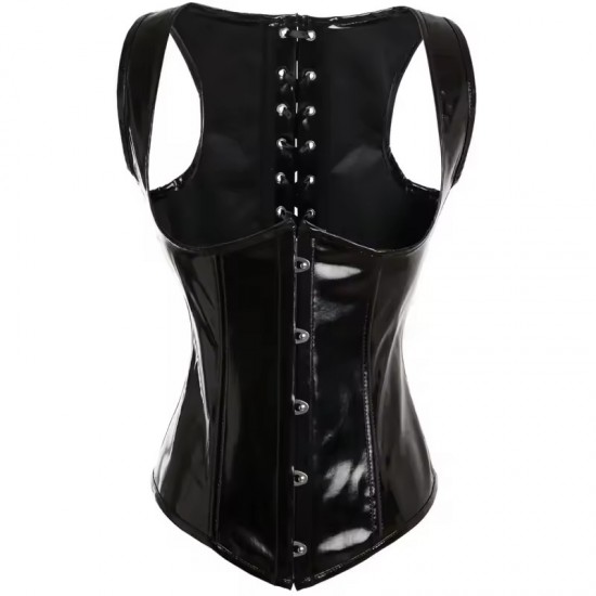 Women Real Leather Corset Overbust Handmade Black Genuine Leather Corset, Heavy Duty Steel Boned Waist Gothic Luxury and Stylish
