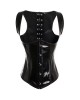 Women Real Leather Corset Overbust Handmade Black Genuine Leather Corset, Heavy Duty Steel Boned Waist Gothic Luxury and Stylish