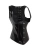 Women Real Leather Corset Overbust Handmade Black Genuine Leather Corset, Heavy Duty Steel Boned Waist Gothic Luxury and Stylish