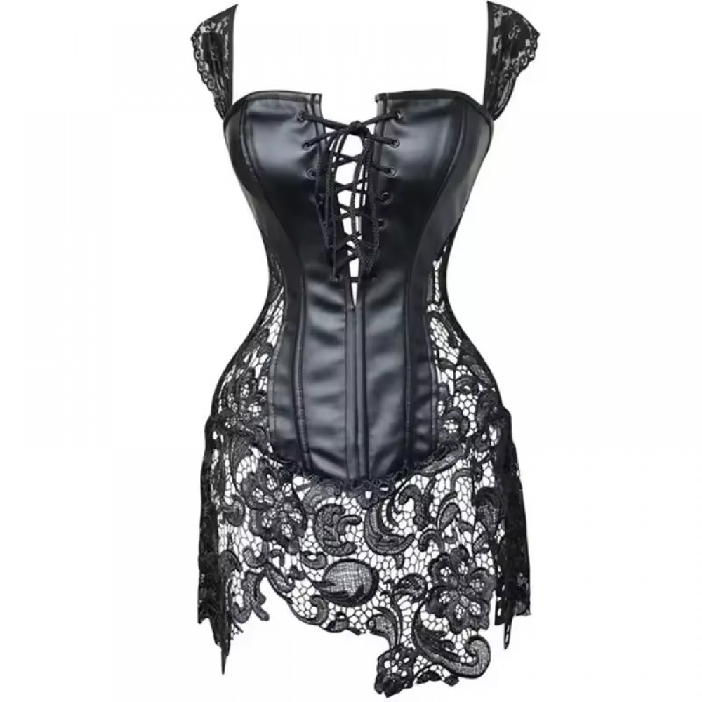 Women Real Leather Corset Overbust Handmade Black Genuine Leather Corset, Heavy Duty Steel Boned Waist Gothic Luxury and Stylish