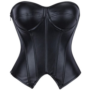 Women Real Leather Corset Overbust Handmade Black Genuine Leather Corset, Heavy Duty Steel Boned Waist Gothic Luxury and Stylish