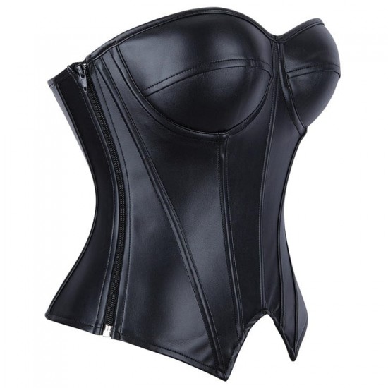 Women Real Leather Corset Overbust Handmade Black Genuine Leather Corset, Heavy Duty Steel Boned Waist Gothic Luxury and Stylish